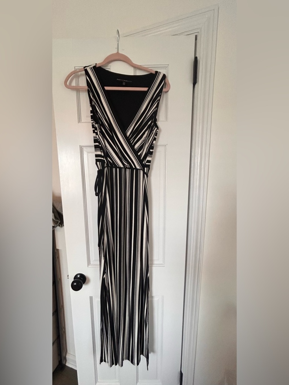 White House Black Market Black Dress with Contrast Trim